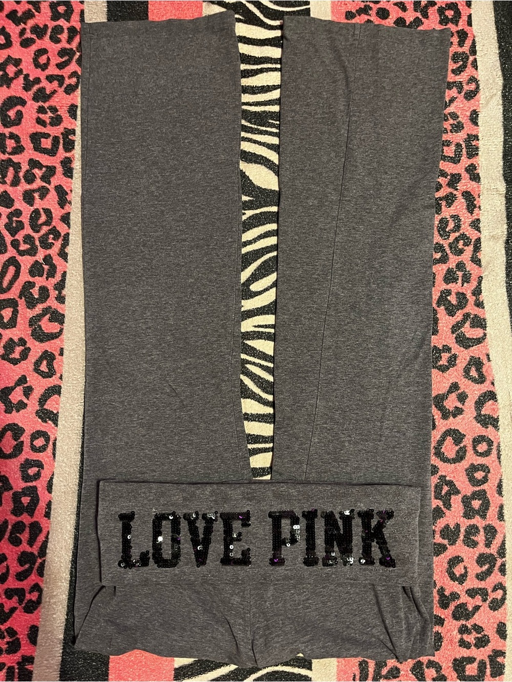 Vintage PINK Victoria's Secret foldover leggings